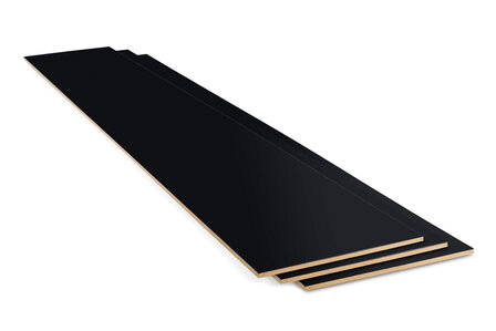 Stootbord zwart 20 x 140 cm