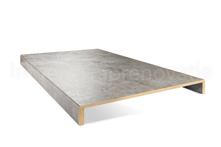 dubbele overzettrede van cpl materiaal in de kleur licht beton 60x121cm