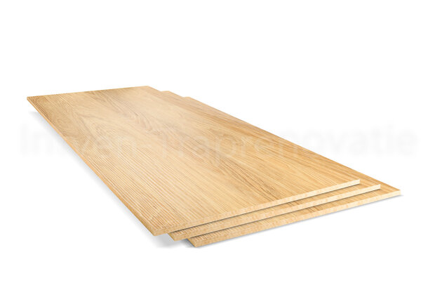 dubbel stootboord van cpl materiaal in de kleur naturel 40x136cm